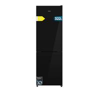 Cecotec Réfrigérateur Combi 322L Bolero CoolMarket Combi 322i Black Glass D. 185,5cm de Hauteur, 59,5cm de Largeur, Technologie Multi Airflow, HumidityFlex HUB, Éclairage LED Intérieur