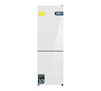Cecotec Réfrigérateur Combi 322L Bolero CoolMarket Combi 322i White Glass D. 185,5cm de Hauteur, 59,5cm de Largeur, Technologie Multi Airflow, HumidityFlex HUB, Éclairage LED Intérieur