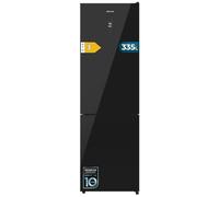 Cecotec Réfrigérateur Combi 335L No Frost Bolero CoolMarket Combi 335 Black Glass E. Hauteur 195,3cm et 59,5cm Largeur, Compresseur Inverter Plus, Basse Consommation, Tiroir Contrôle de l'Humidité