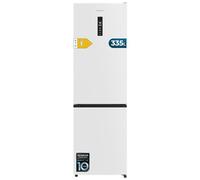 Cecotec Réfrigérateur Combi 335L No Frost Bolero CoolMarket Combi 335 White E. Hauteur 195,3cm et 59,5cm Largeur, Compresseur Inverter Plus, Basse Consommation, Tiroir Contrôle de l'Humidité, Blanc