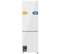 Cecotec Réfrigérateur Combi 335L No Frost Bolero CoolMarket Combi 335 White Glass E. Hauteur 195,3cm et 59,5cm Largeur, Compresseur Inverter Plus, Basse Consommation, Tiroir Contrôle de l'Humidité