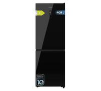 Cecotec Réfrigérateur Combi 409L No Frost Bolero CoolMarket Combi 409 Black Glass C. Hauteur 185cm, MAX INSIDE avec VIP Tech, Compresseur Inverter Plus, Basse Consommation, Tiroir Température Variable