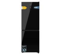 Cecotec Réfrigérateur Combi 409L No Frost Bolero CoolMarket Combi 409 Black Glass E. Hauteur 185cm, MAX INSIDE avec VIP Tech, Compresseur Inverter Plus, Basse Consommation, Tiroir Température Variable