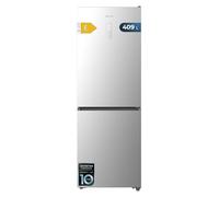 Cecotec Réfrigérateur Combi 409L No Frost Bolero CoolMarket Combi 409 Inox E. Hauteur 185cm, MAX INSIDE avec VIP Tech, Compresseur Inverter Plus, Basse Consommation, Tiroir Température Variable, Inox