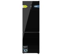 Cecotec Réfrigérateur Combi 456L Total No Frost Bolero CoolMarket Combi 456 Black Glass C. Hauteur 201cm et 59,5cm Largeur, MAX INSIDE avec VIP Tech, Compresseur Inverter Plus, Basse Consommation
