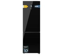 Cecotec Réfrigérateur Combi 456L Total No Frost Bolero CoolMarket Combi 456 Black Glass E, Hauteur 201 cm et 59,5 cm Largeur, MAX INSIDE avec VIP tech, Compresseur Inverter Plus, Noir