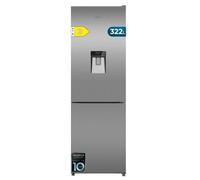 Cecotec Réfrigérateur Combi avec Distributeur d'Eau 322L Bolero CoolMarket Combi 322i WD Inox D. 185 5cm de Hauteur 59