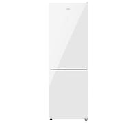 Cecotec Réfrigérateur Combiné 2 Portes en Verre Blanc de 322 L Bolero CoolMarket Combi 322 Glass White E. Hauteur 185 cm et Largeur 60 cm, Moteur Inverter Plus, Système Multi Air Flow, Total No Frost.