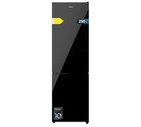Cecotec Réfrigérateur Combiné Bolero CoolMarket 250L Black Glass D. Frigorifique Classe D, Inverter Plus, No Frost, Multi Airflow, Humidity Box et casier à bouteilles pour une conservation optimale.