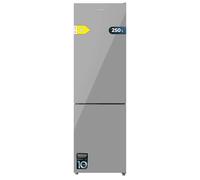 Cecotec Réfrigérateur combiné Bolero CoolMarket Combi 250 Grey Glass D. Capacité de 250 L, Total No Frost, Compresseur Inverter Plus, Humidity Box, porte réversible, alarme de porte.