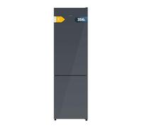Cecotec Réfrigérateur Combiné Bolero CoolMarket Combi 356i Grey Glass E. 200 cm de hauteur, 59,5 cm de largeur, Classe E, Technologie Multi Airflow, FreshnessFlex et HumidityFlex HUB, Inox.