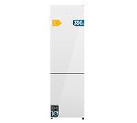Cecotec Réfrigérateur Combiné Bolero CoolMarket Combi 356i White Glass E. 200 cm de hauteur, 59,5 cm de largeur Technologie Multi Airflow, FreshnessFlex et HumidityFlex HUB, Blanc.