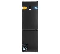 Cecotec Réfrigérateur Combiné Bolero CoolMarket Combi 409 Dark E, 409 L | Hauteur 184,6 cm, Largeur 59,5 cm, Total NoFrost, Système Multi AirFlow, Tiroir Fresh Flex, Compresseur Inverter