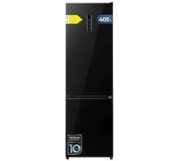 Cecotec Réfrigérateur Combiné No Frost 405L Bolero CoolMarket Combi 405 MC Elite Black Glass D. 200cm de Hauteur, 59,5cm de Largeur MetalFlex Cooling, Fresh Flex, Intérieur Elite Grey, Noir