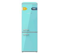 Cecotec Réfrigérateur Combiné Rétro 300 L Bolero CoolMarket Combi Origin 300 Vert E, Classe E, LED Intérieur, Crisper Box, Contrôle de Température, Poignée Chromée et Tablettes en Verre.