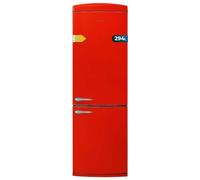 Cecotec Réfrigérateur combiné rétro à deux portes 294 L Bolero CoolMarket Combi Origin 294 Rouge. Hauteur 190 cm et largeur 60 cm, No Frost total, Refroidissement multiple, Ultra Fresh
