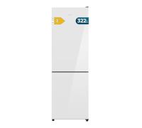 Cecotec Réfrigérateur Combiné Total No Frost 322L Bolero CoolMarket Combi 322i White Glass E. 185,5cm de Hauteur, 59,5cm de Largeur, Technologie Multi Airflow, HumidityFlex HUB, Éclairage LED, Blanc