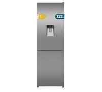 Cecotec Réfrigérateur Combiné Total No Frost de 322L Bolero CoolMarket Combi 322i WD Inox E. 185,5 cm de Hauteur, 59,5 cm de Largeur Multi Airflow, HumidityFlex HUB, LED Intérieur, Inox