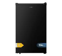 Cecotec Réfrigérateur Compact Bolero CoolMarket TT 114 L Black.Réfrigérateur Capacité de 114L, design compact, classe E, fonction décongélation, 3 étagères, lumière LED et porte réversible.