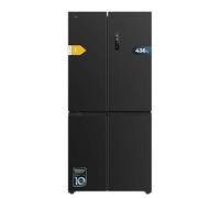 Cecotec Refrigerateur Congelateur 4 Portes Française Bolero CoolMarket 4D 436 Dark E. Réfrigérateur 436L, Total No Frost, MultiAirFlow, mode Vacances, alarmes et Metal Cooling