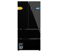 Cecotec Refrigerateur Congelateur 4 Portes Française Bolero CoolMarket FD 436 Black Glass E. Réfrigérateur 436L, verre noir, Total No Frost, MultiAirFlow, Inverter Plus, mode Vacances et alarmes