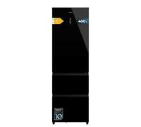 Cecotec Refrigerateur Congelateur à Porte Française 400L Bolero CoolMarket Combi FD 400 Black Glass E. Firgo Avec Tiroirs télescopiques,Max Inside,Inverter Plus, Multi AirFlow, NoFrost,ECO Mode, LED