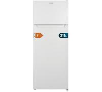 Cecotec Réfrigérateur 262 L Bolero CoolMarket Combi 262 Blanc E, Classe E, Économie d'énergie, Lumière LED, Plateaux en verre, Contrôle électronique de la température.