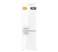 Cecotec Refrigerateur Congelateur Combiné 250L Bolero CoolMarket Combi Origin 250 NF White E. Firgo Rétro Noir, No-Frost, Multi Airflow, Humidity Box, Réversible, Alarme, LED Intérieure, Classe E