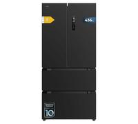 Cecotec Réfrigérateur Congélateur porte française Bolero CoolMarket FD 436 Dark E. 436 L, Total No Frost, Multi Airflow y compresseur inverter para ahorro energético.