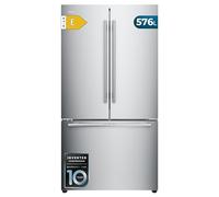 Cecotec Réfrigérateur Porte Française 576L Total NoFrost Bolero CoolMarket FD 576 Inox E. Compresseur Inverter Plus, Basse Consommation, Affichage Électronique Intérieur, Mode Smart