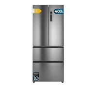 Cecotec Réfrigérateur Porte Française Total No Frost Bolero CoolMarket F2D 403 Inox E, Extra Capacité Max 403 L, Hauteur 170 cm et 70 cm Largeur, Tiroir FreshNessFlexHub, Compresseur Inverter