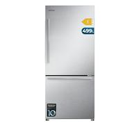 Cecotec Réfrigérateur Porte Française Total NoFrost 499L Bolero CoolMarket Combi FD 499 Inox E. Hauteur 178cm et Largeur 75,9cm, Basse Consommation, MetalFlex Cooling, Fast Freezing, Mode Smart, Inox