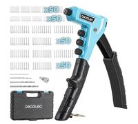 Cecotec Riveteuse Manuelle FixerForce 4000 Full Equip, Réglage sans Clé, Inclut 4 Buses de Différentes Tailles (2.4, 3.2, 4, 4.8 mm) et 4 Forets, Mallette et 400 Rivets Inclus