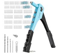 Cecotec Riveteuse Manuelle FixerForce, Inclut 4 Buses de Différentes Tailles (2.4, 3.2, 4, 4.8 mm) et 4 Forets, 400 Rivets Inclus, Clé de Réglage Incluse