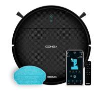 Cecotec Robot Aspirateur avec Navigation Gyroscopique Conga 999 Map Genesis. Moteur d'Aspiration 2000Pa, 2 Brosses Latérales, Serpillière, Autonomie 120 mins, Contrôle par APP et Télécommande