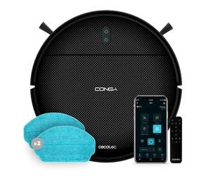 Cecotec Robot Aspirateur Conga 999 Origin X-Treme. Technologie Aléatoire, 1000 Pa, 2 Brosses Latérales, Autonomie 120 Min, 6 Programmes, Contrôle App et Télécommande, 2 Lingettes de Nettoyage.