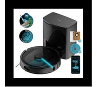 Cecotec Aspirateur Robot Conga 9990 AI Spin Revolution Ultra Power Home, 10 000 Pa, Navigation Laser, Base d'auto-vidage, Intelligence Artificielle, Contrôle Via APP, Autonomie de 240 Min