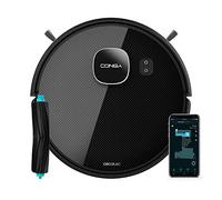 Cecotec Robot Aspirateur Conga Eternal Pet Vital. 110 Minutes d’autonomie, 3000 Pa avec Une Puissance d’Aspiration maximale de 2500 Pa, 3 Niveaux de Puissance, Brosse en Silicone, 10 Modes, APP
