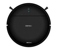 Cecotec Robot Aspirateur Conga M10. Navigation Gyroscopique Ordonnée, 2000Pa de Pression d'Aspiration, Autonomie de 120 Min, Capteurs Antichute et 2 Brosses Latérales, Design Compact, Contrôle via App