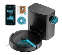 Cecotec Robot aspirateur et Balai avec Base Automatique Conga 9590 Spin Revolution Ultra Power Home. 10 000 Pa, Navigation Laser, 240 Min d'autonomie, serpillères, Brosse en Silicone et Animaux de