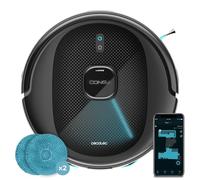Cecotec Robot Aspirateur et Balai avec IA Conga 9990 AI Spin Revolution Ultra Power. 10000Pa, Navigation Intelligente, Aspiration, Nettoie et Passe les Serpillières, jusqu'à 240min, Brosse en Silicone