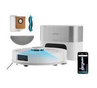 Cecotec Robot Aspirateur et Laveur de Sol avec Base Auto Vidage Conga Y60 Pearl. Navigation Laser, 13000Pa, Autonomie 200min, Brosse Multifonction, Sac à Poussière 3L, Bluetooth et WiFi, Contrôle App
