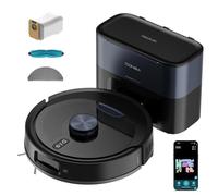 Cecotec Robot Aspirateur et Laveur de Sol avec Base Autonettoyante et IA Conga Y90 Dark. 25000Pa, Auto 240min, Brosse en Silicone pour Animaux de Compagnie, Sac à Poussière 3 L, Bluetooth et WiFi, App