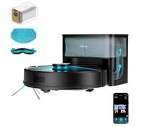 Cecotec Robot Aspirateur et Laveur de Sol avec Base d'Auto-vidage Conga Y50 X-Treme Neo. Navigation Laser, Puissance d'Aspiration 5000Pa, Base avec Réservoir 3L, Brosse Multifonction, App