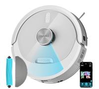 Cecotec Robot Aspirateur et Laveur de Sol avec IA Conga M90 Pearl. Navigation Laser, Aspiration Moteur 25000Pa, Autonomie 240min, Brosse Silicone, pour Animaux, Bluetooth et WiFi, Contrôle App