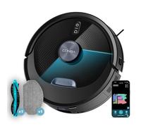Cecotec Robot Aspirateur et Laveur de Sol Conga M60 Dark. Navigation Laser, Aspiration Moteur 13 000 Pa, Autonomie 200 Min, Brosse Multifonction pour Tous Types de Surfaces, Bluetooth et WiFi, App