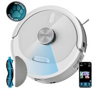 Cecotec Robot Aspirateur et Laveur de Sol Conga M60 Pearl. Navigation Laser, Puissance 13000 Pa, Brosse Multifonction, 4 en 1, App, Autonomie 200 m², Batterie 3200 mAh, Total Surface, WiFi