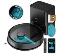 Cecotec Robot Aspirateur et Laveur de Sols avec Base Autovidante et Navigation Laser Conga 7690 Immortal Max Home. 500Pa, Base avec capacité de 2,5 L, 220' d'Autonomie, Brosse en Silicone, App