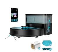 Cecotec Robot Aspirateur et Laveur de Sols avec Base d'Auto-vidage Conga Y50 X-Treme. Navigation Laser, Puissance d'Aspiration 5000Pa, Base avec Réservoir 3L, Brosse Multifonction, App