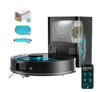 Cecotec Robot Aspirateur et Laveur de Sols avec Base d'Autovidage Conga Y80. Navigation Laser et IA, Puissance d'Aspiration 13000Pa, Base avec Réservoir de 2,5L, Autonomie jusqu'à 220 m², App 3.0